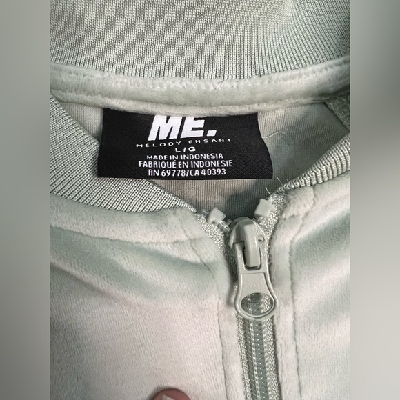 MELODY EHSANI Velour Velvet Quarter Zip Pullover Jacket - Picture 3 of 3